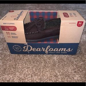 Men’s Dearfoams Brown Moccasin Slippers